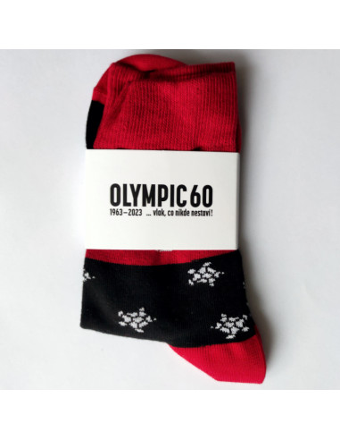 Ponožky OLYMPIC 60 černo - červené