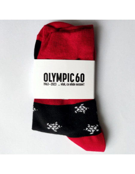Ponožky OLYMPIC 60 černo - červené