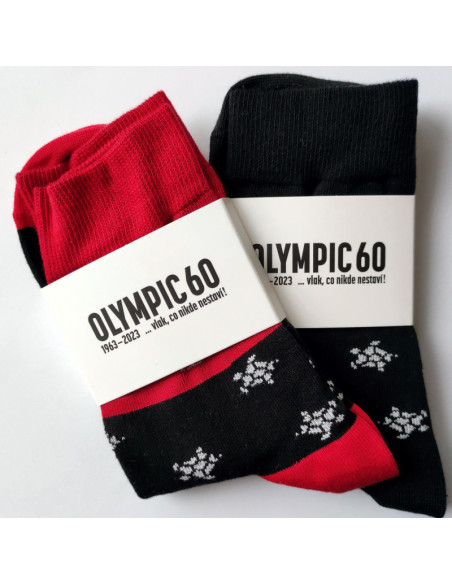 Ponožky OLYMPIC 60 černo - červené