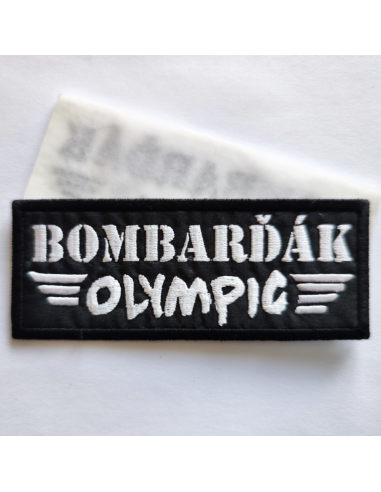 Nášivka OLYMPIC BOMBARĎÁK / nažehlovací, černá