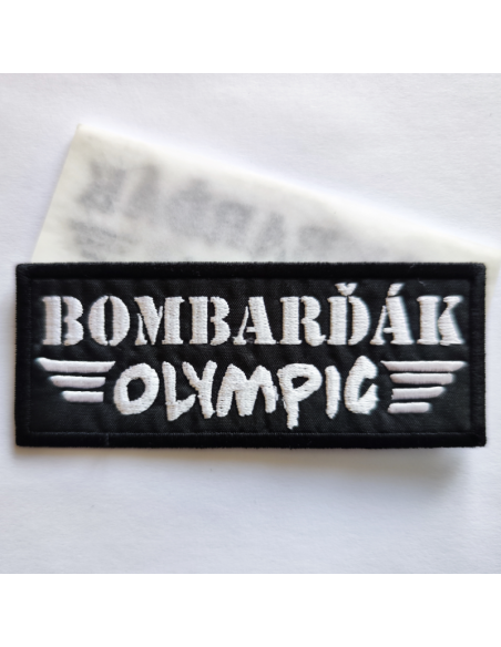 Nášivka OLYMPIC BOMBARĎÁK / nažehlovací, černá