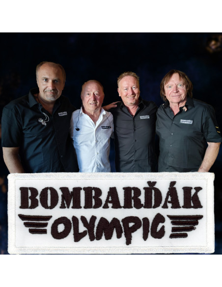 Nášivka OLYMPIC BOMBARĎÁK / nažehlovací, bílá