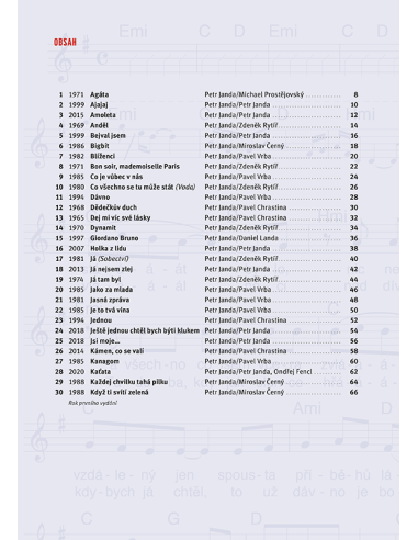 Zpěvník OLYMPIC 60 PÍSNÍ s podpisem Petra Jandy