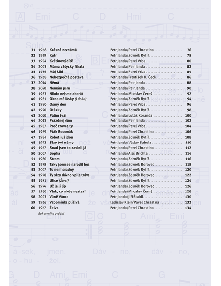 Zpěvník OLYMPIC 60 PÍSNÍ s podpisem Petra Jandy