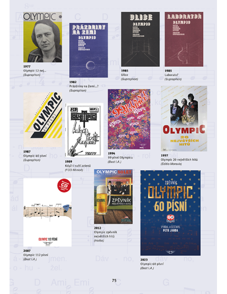 Zpěvník OLYMPIC 60 PÍSNÍ s podpisem Petra Jandy